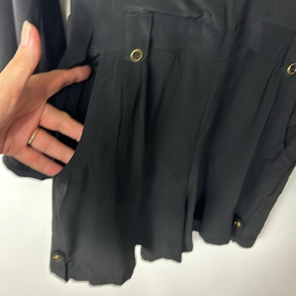 Yumi Kim Carly Romper Women's XS Black 100% Silk NWT Pockets‎ - Picture 4 of 14